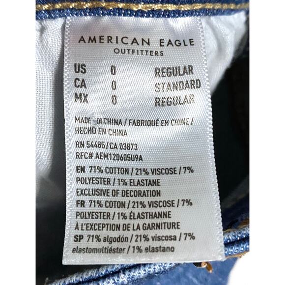 American Eagle Jegging Jeans Womens 0R Next Level Stretch Distressed Destroyed - Picture 10 of 10